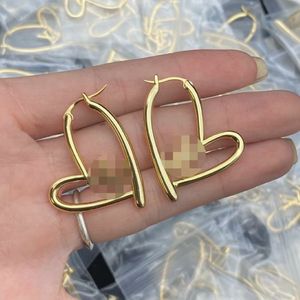 Neu gestaltete Frauen Silber Dicke Kettenstift Ohrring gegen Buchstaben Full Diamonds Messing 18K Goldbeschichtung Damen Anhänger Ohrringe Hoops DE2559