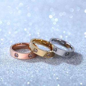 Luxo de luxo de luxo carter designer anel Instagram Cartão casa moda rosa ouro rosa anel de diamante