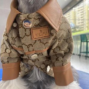 Dog Apparel Winter Pet Jacket Coat Clothing Thicken Designer Leather Warm Coats For Cat Schnauzer Teddy