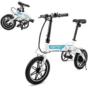 Света Swagtron Swagcycle EB5 Легкий алюминиевый складной электрический велосипед с педалями