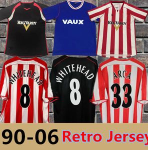 Spots Sunderland Retro 24 25 Yellow Soccer Jersey Stewart Simms Roberts Amad Whitheid Clarke Dajaku Embleton 92 93 94 05 06 Fotbollströja Pritchard