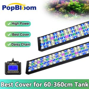 Aquários 60cm250cm WRGB Plantas de luz de aquário LED LED, tanque de peixes Aquários de lâmpadas subaquáticas Aquários de decoração Luzes plantadas programáveis