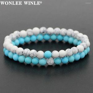 Strand Wonlee Winle 6 mm pary naturalne tygrys oko lawowe kamienna bransoletka dla mężczyzn dla kobiet dystans bransoletki energetyczne elastyczne liny bransoletki