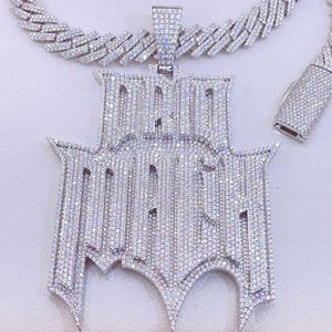 Iced Out Pendant Rappers Hip Hop Jewelry 925 Silver Gold Plated VVS Custom Pendant