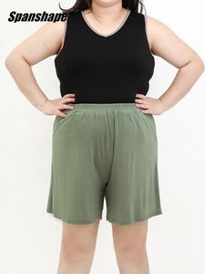 Shorts Women Shorts Plus Size Casual Elastic Waist a ginocchio Bermuda Bermuda Culleging Summer 240411