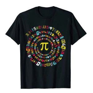 Gömlekler komik pi gün gömlek spiral pi matematik tee için pi gün 3.14 tshirt üst tshirts özelleştirilmiş pamuk üstleri gömlekler erkekler için basit stil