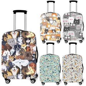 Accessories Cute Dog / Cat Print Luggage Cover Travel Accessories Antidust Baggage Covers Elastic Suitcase Trolley Case Cover