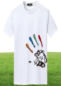 Mens Designer T shirts Slim Fit Summer Clothes Simple Streetwear Fashion Hand Palm Print Cotton Tshirt Casual Mens Tee Shirt Plus 1627360