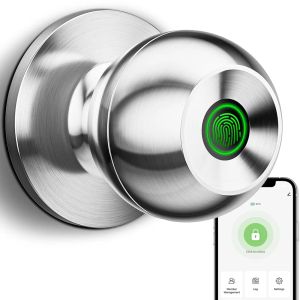 Controllare la serratura della porta di impronta digitale manopola smart Knob Porta di impronta digitale Chiusura della porta intelligente con ottimo per le camere da letto APPARTAMENTI Offici Hotel