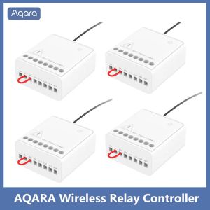 Controle original Aqara Twoway Control Module Relé sem fio Controlador 2 canais funcionam para Xiaomi Mijia Smart Home App Mi Kit Home Kit