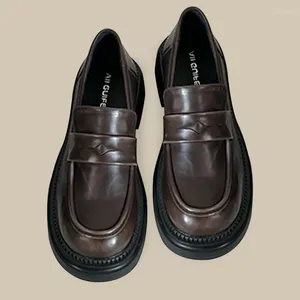 Casual Shoes Mokasyna dla kobiet Chunky Platforma Penny Women's Slip-ons Wygodne damskie biuro biznesowe