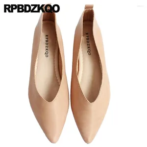 Scarpe casual Solle in gomma cinese Slip su Ladies Ballerina China 2024 Ballet morbido nudo Donne marroni puntate a punta di punta Black Designer Work