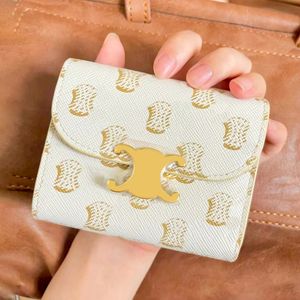 TRIONPHE Portafoglio maschile Tasto di lusso Porta della carta piega Piega Designer CardHolder Women Warden Warden