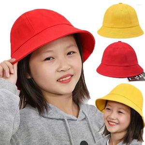 Boinas unissex Kids Bucket Hats de alta qualidade Cotton 3 Styles