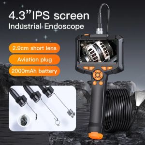 Brackets 4.3 Inch IPS Handheld Endoscope Camera Explorer Inspection Camera 8mm 2MP IP67 Borescope Waterproof for Pipe Inspection