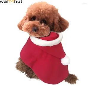 Vestido de vestuário para cachorro capa de gato com capô de Natal