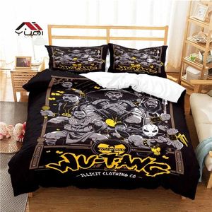 Yatak Setleri Wu T-Tang Bang Müzik Desen Yetkili Çocuk Yatak Yorgan 10 Boyutları