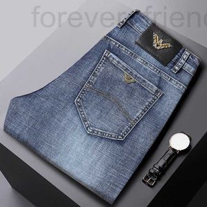 Męski projektant dżinsów wiosna / lato 2022 Dżinsy męskie cienkie mody luźne proste elastyczne spodni o wysokim talii LWJA