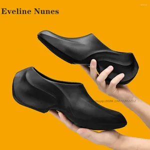 Sandals Eva Black Slip On Slippers Pointed Toe Height Increasing Solid Slides Casual Beach Comfortable Mens Shoes 2024 Trend Summer