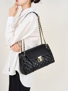 women's Bag 2024 New Crossbody Bag Women's Classic Popular Premium Chain Bag Leather One Shoulder Large Capacity 12BG#