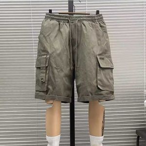 Men's Pants Cargo shorts mens and womens summer cotton sports casual multi-pocket baggy five-point trousers Y240422