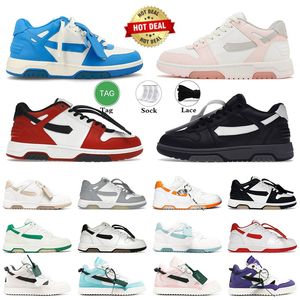 Designer Men Women 2024 Top Quality Running Shoes Off Out Off Office Low-Tops Black White Pink Leather Light Blue Patent Whiteshoes Trainers Runners Sneakers 36-45