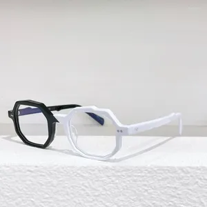 Occhiali da sole cornice designer fatto a mano retrò bicchieri acetato telaio da uomo occhiali da donna femmina luce blu oculare ottica