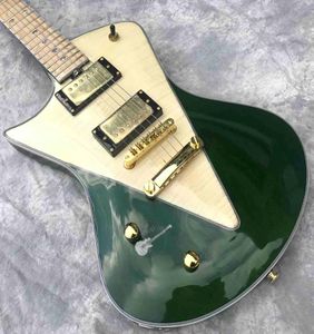 Custom New Shape Left Handed Electric Guitar in Green Mahogany Body Rosewood Fingerboard Accept Customized Guitar Bass Project8658106