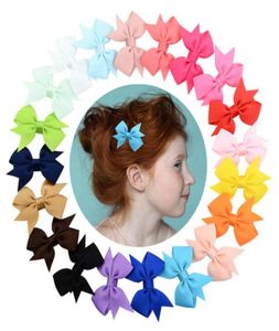 20st 6cm Girls Boutique Pinwheel Bows With Whole Wrapped Safety Hair Clips Söta hårnålar Hårtillbehör HD8119548233