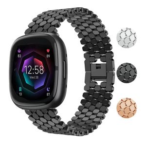 Accessori cinturino in acciaio in lega di zinco per fitbit versa 4/3/3 a forma di orologio a forma di pesce bracciale a catena per filo braccialetto di ricambio Fitbit Versa3