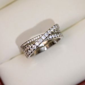 Wysokiej klasy projektant luksusowe pierścionki biżuterii dla kobiet inkrustowane perły alfabet Wysokiej jakości diament