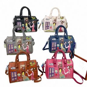 Högkvalitativ Bost Bag FI broderade axelväskor för kvinnor Lyxväska och handväska Designer Crossbody Bag söt Satchel 49S7#