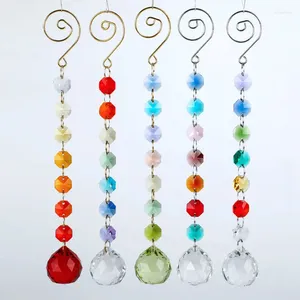 Decorative Figurines K9 Sun Catcher 30mm Clear Crystal Ball Glass Prism Rainbow Octagon Beads Ornaments Hanging Suncatcher Fengshui Home