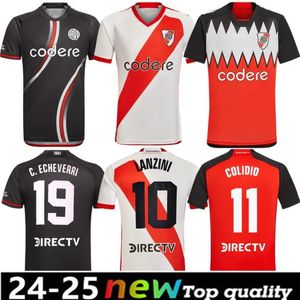 River Plaka Futbol Formaları 23 24 Erkek Set Çocuk Kit 2023 2024 Camiseta de Futbol De La Cruz Beltran Borja Solari Simon Futbol Gömlek Hayranları Versiyon Evi Üçüncü1