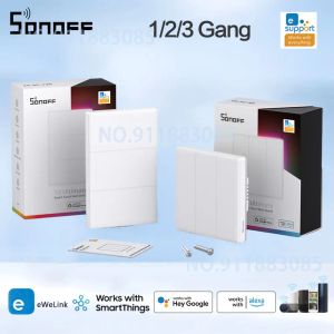 Sonoff de controle TX Ultimate T5 WiFi Smart Wall Switch Multisensory Ewelink Remote Control Touch Painel com Alexa Google Smartthings