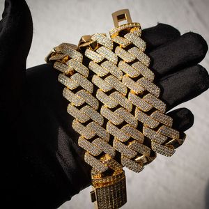 Luxury Rapper Hip Hop smycken Mens kedjor VVS Diamonds Iced Out Moissanite Cuban
