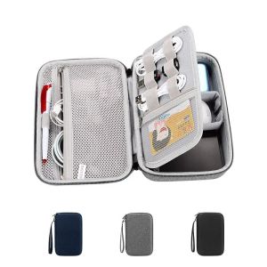 Bags Dual Layer Mobile Hard Disk Storage Bag Data Cable USB Drive Power Bank Digital Storage Box