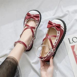 Sıradan Ayakkabı Çay Partisi Gotik Lolita Harajuku Kawaii JK Tekdüzen Ayakkabı Tarzı Kızlar Moda Tatlı Sevimli Bow Cosplay Öğrenci Düşük Topuk