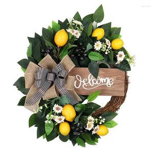 Decorative Flowers JFBL Artificial Wreath Spring Summer For Front Door Window Wall Wedding Party Farmhouse Home Decoration