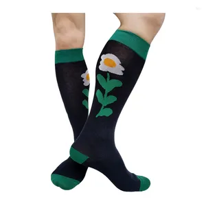 Herrensocken Männer kniehohe Baumwollblumen Winter Mode formelle Kleidung Anzug Stockig Long Tube Schlauch sexy geschäftliche Geschenke