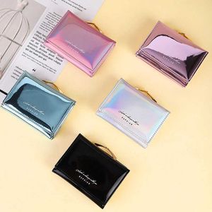 Money Clips 2023 in pelle New Fashion Rainbow Lady Short Worthets PU Leather Laser Cartera Girl Pulsims Words Women Y240422