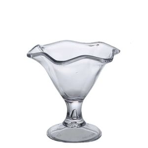 Transparent grädde akryl Populärt Ice Sand Crystal PC Plastic Dessert Salad Cup