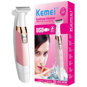 Trimmer Kemei washable rechargeable electric women shaver trimmer facial hair removal lady leg full body bikini trimmer machine painless