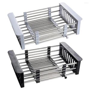 Kitchen Storage Expandable Dish Drying Rack Over The Sink In On Counter Drainer Rustproof Stainless Steel For