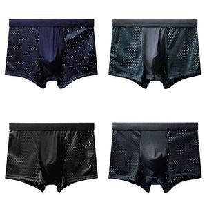 Breathable Underpants Boxer Shorts Man Sexy Underwear Briefs Men S Male Bottoms Mesh Trunks L2221129