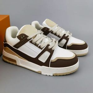 Designer tränare sneaker virgil casual skor utomhus promenad låg sneakers kalvskinn läder svart vit grön röd blå läder överlägg plattform designer skor