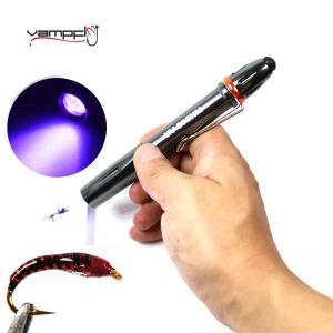 Acessórios Vampfly 1pcs Pesca Tool de amarra Ferramenta UV Cura Ultra Violet Light Buzzer Bug Ninfa de cola UV Tocha de lâmpada de cura