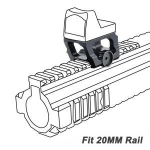 Scopes RMR Tactical Sight Riser Base Metal Mount Base Red Dot Accessy Accessy Fit 20 -миллиметровый прицел для охоты на рельс, нацеленный на Airsoft Leap 04