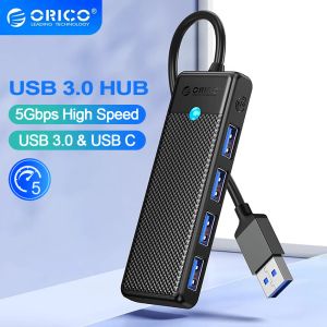 Hubs Orico USB Hub 3 0 Hub USB Splitter Kilka portów Multi 3.0 USB Hub Type C Rozdzielacz Akcesoria komputerowe USB do domu