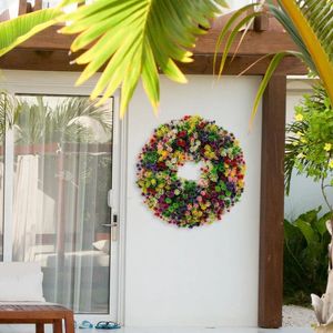 Dekorative Blumen Frühlingskränze für Vordertür Sommerkranz Blumen mit farbenfrohen Wildblumen im Freien im Freien Outdoor Veranda Bauernhaus Festival